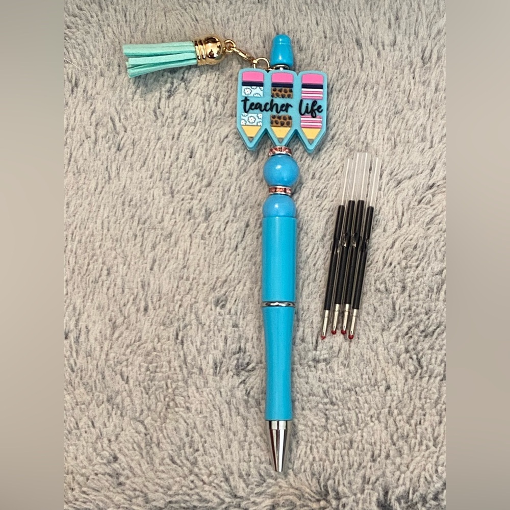 Teacher Life Pen with Refills, handcrafted